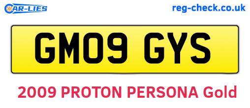 GM09GYS are the vehicle registration plates.