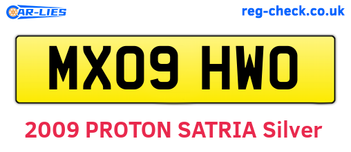MX09HWO are the vehicle registration plates.