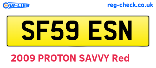 SF59ESN are the vehicle registration plates.