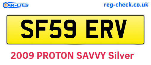 SF59ERV are the vehicle registration plates.