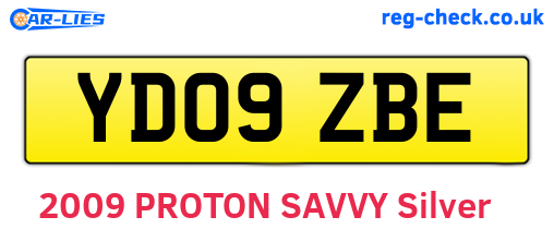 YD09ZBE are the vehicle registration plates.