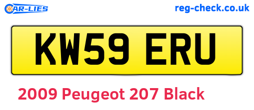 Black 2009 Peugeot 207 (KW59ERU)