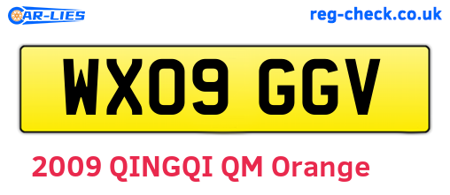 WX09GGV are the vehicle registration plates.