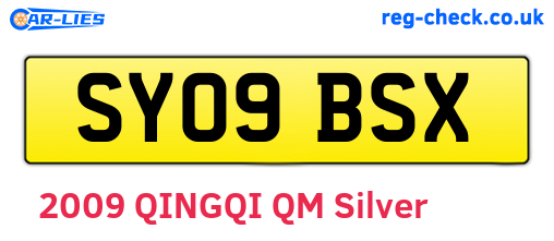 SY09BSX are the vehicle registration plates.