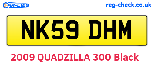 NK59DHM are the vehicle registration plates.