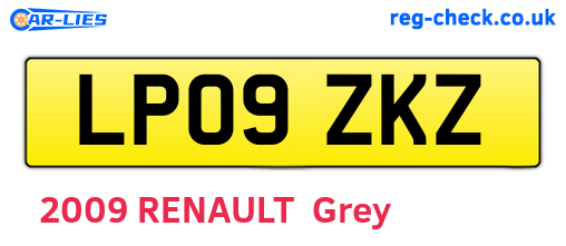 LP09ZKZ are the vehicle registration plates.