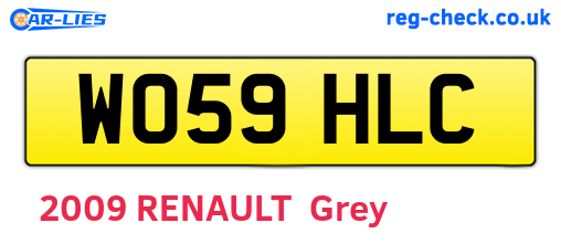 WO59HLC are the vehicle registration plates.