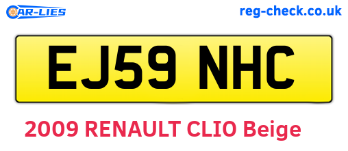 EJ59NHC are the vehicle registration plates.