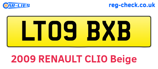 LT09BXB are the vehicle registration plates.