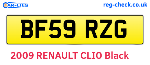 BF59RZG are the vehicle registration plates.