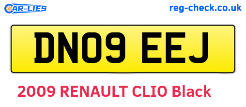 DN09EEJ are the vehicle registration plates.