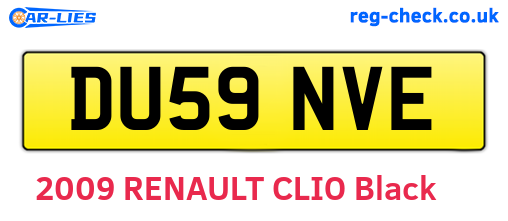 DU59NVE are the vehicle registration plates.