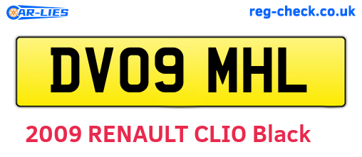 DV09MHL are the vehicle registration plates.
