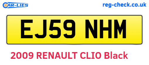 EJ59NHM are the vehicle registration plates.