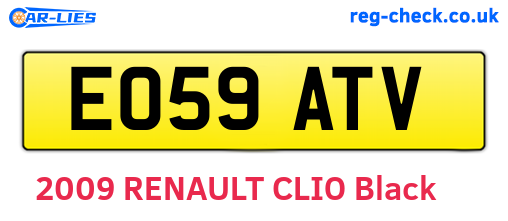 EO59ATV are the vehicle registration plates.