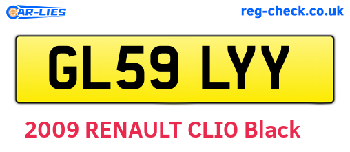 GL59LYY are the vehicle registration plates.