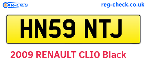 HN59NTJ are the vehicle registration plates.