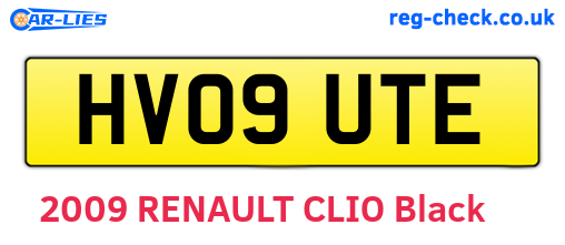 HV09UTE are the vehicle registration plates.