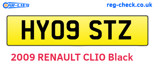HY09STZ are the vehicle registration plates.