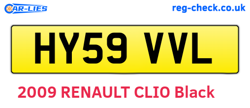 HY59VVL are the vehicle registration plates.