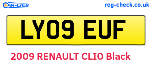 LY09EUF are the vehicle registration plates.