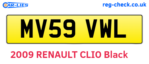 MV59VWL are the vehicle registration plates.