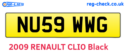 NU59WWG are the vehicle registration plates.