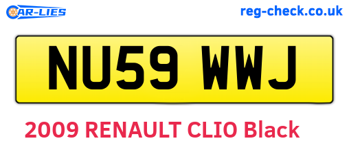 NU59WWJ are the vehicle registration plates.