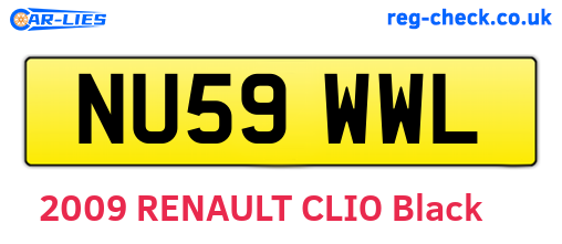 NU59WWL are the vehicle registration plates.