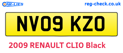 NV09KZO are the vehicle registration plates.