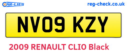 NV09KZY are the vehicle registration plates.