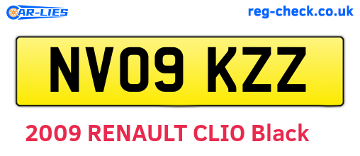 NV09KZZ are the vehicle registration plates.