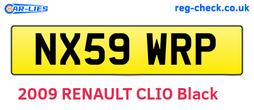 NX59WRP are the vehicle registration plates.