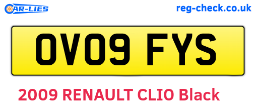 OV09FYS are the vehicle registration plates.