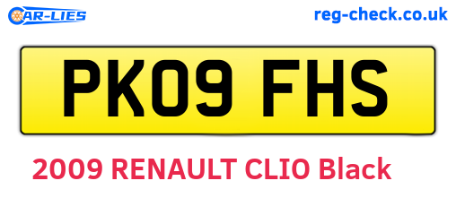 PK09FHS are the vehicle registration plates.