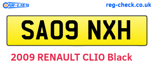SA09NXH are the vehicle registration plates.