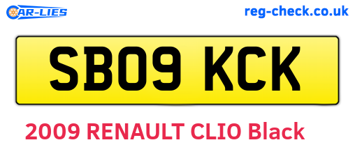 SB09KCK are the vehicle registration plates.