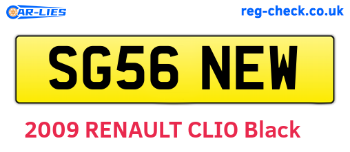 SG56NEW are the vehicle registration plates.