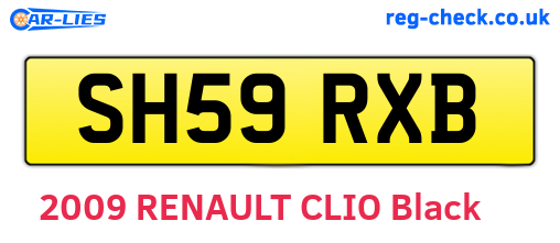 SH59RXB are the vehicle registration plates.