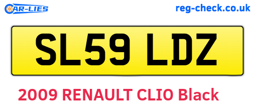 SL59LDZ are the vehicle registration plates.