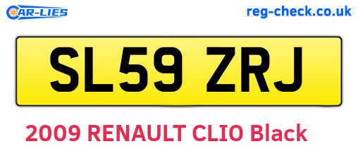 SL59ZRJ are the vehicle registration plates.