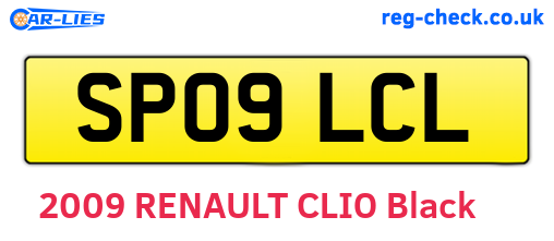 SP09LCL are the vehicle registration plates.