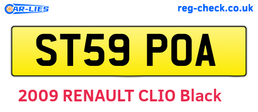 ST59POA are the vehicle registration plates.