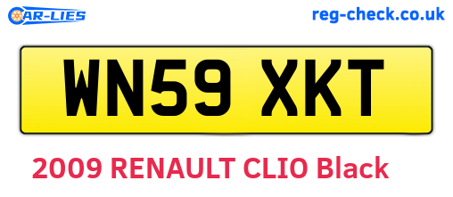 WN59XKT are the vehicle registration plates.