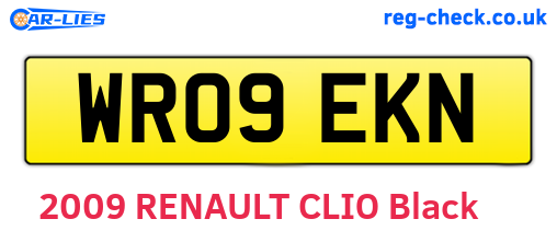 WR09EKN are the vehicle registration plates.