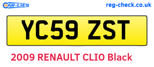 YC59ZST are the vehicle registration plates.