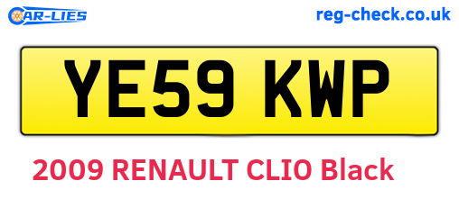 YE59KWP are the vehicle registration plates.