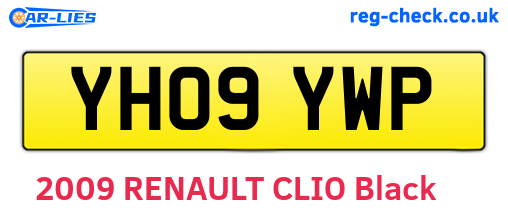 YH09YWP are the vehicle registration plates.