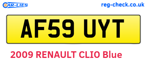AF59UYT are the vehicle registration plates.