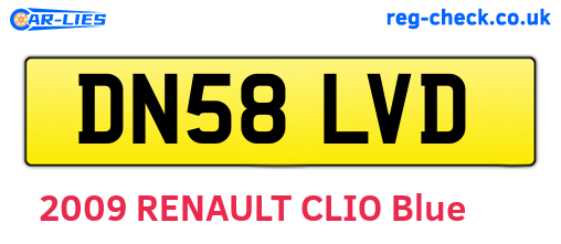 DN58LVD are the vehicle registration plates.